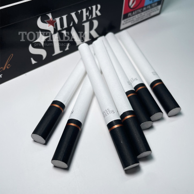 Гильзы для табака "SILVER STAR King Size XL Carbon 84/24/8,1мм" Black-White 200