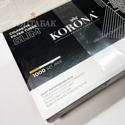 Гильзы для табака "KORONA" (Корона) Slim 6.5/15мм (1000)