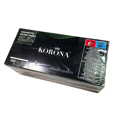 Гильзы для табака "KORONA" (Корона) Slim Menthol 6.5/15мм (250)