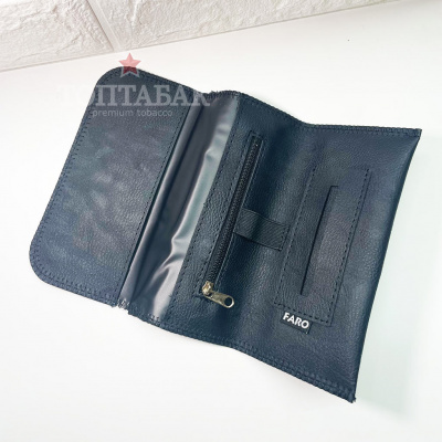 Кисет для табака, иск кожа, с черепом