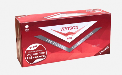 Гильзы для табака "Watson" Red Slim Long 6.6мм(200)
